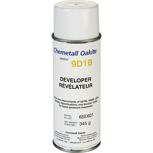 9D1B Non-Aqueous Developers, Aerosol Can Infinity Industrial Services Inc.