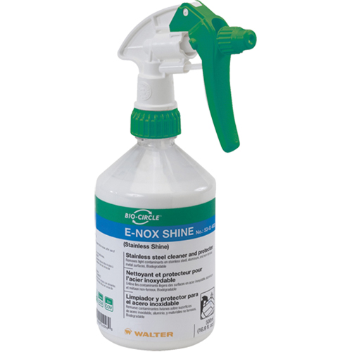Nettoyant et protecteur de surface en acier inoxydable E-Nox Shine, 500 ml, Bouteille &agrave; g&acirc;chette Infinity Industrial Services Inc.