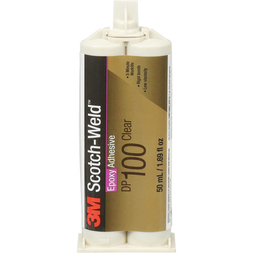 Scotch-Weld Adhesive, 1.7 fl. oz., Dual Cartridge, Two-Part, Clear Infinity Industrial Services Inc.
