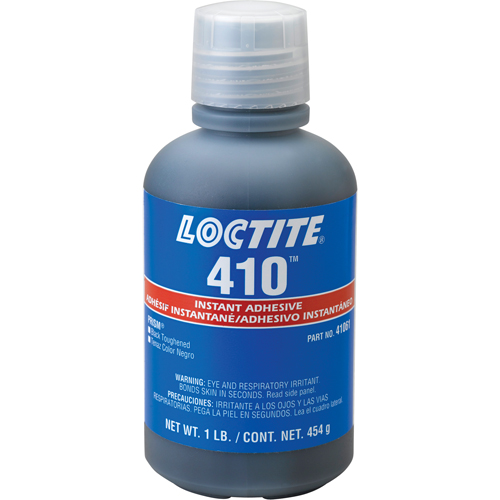 Adh&eacute;sif instantan&eacute; 410, Noir, Bouteille, 454 g Infinity Industrial Services Inc.