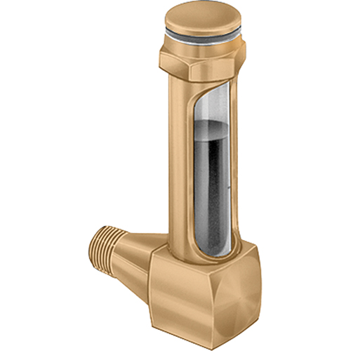 Indicateurs de niveau &agrave; liquide en laiton - Coudes &agrave; petit rayon, Filet&eacute;, 1-15/16" lo, 225°F (107,22° C) Infinity Industrial Services Inc.