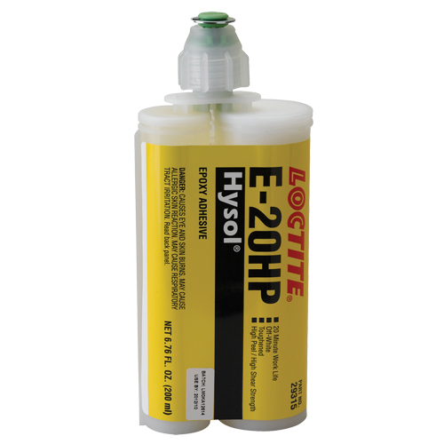 Adh&eacute;sifs structuraux &agrave; s&eacute;chage rapide E-20P, 200 ml, Cartouche double, Deux composants, Blanc Infinity Industrial Services Inc.