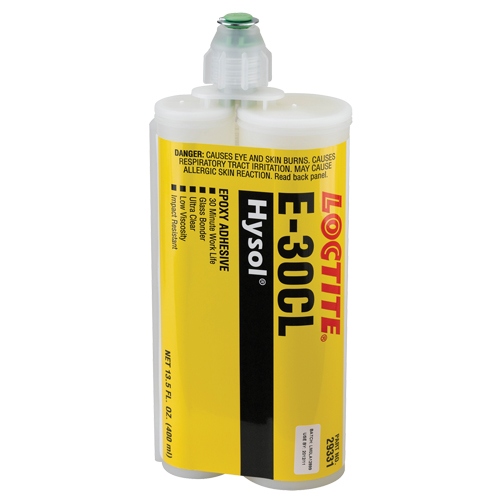 E-30CL Glass Bonder Structural Adhesive, 200 ml, Dual Cartridge, Two-Part, Ultra Clear Infinity Industrial Services Inc.
