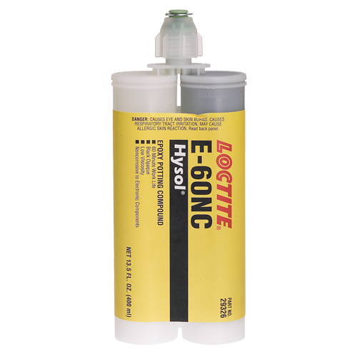 Adh&eacute;sifs structuraux non corrosifs pour les composants &eacute;lectriques E-60NC, 400 ml, Cartouche double, Deux composants, Noir Infinity Industrial Services Inc.
