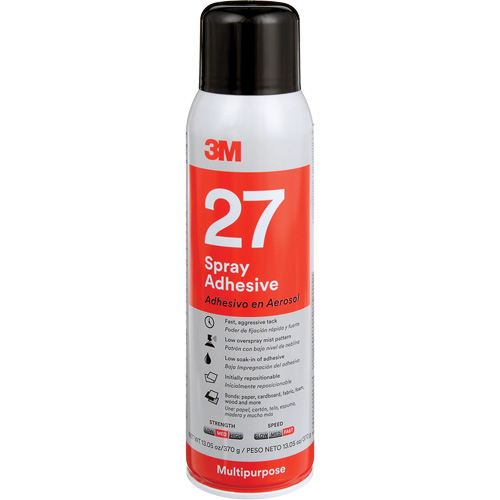 27 Multi-Purpose Spray Adhesive, Clear, Aerosol Can Infinity Industrial Services Inc.