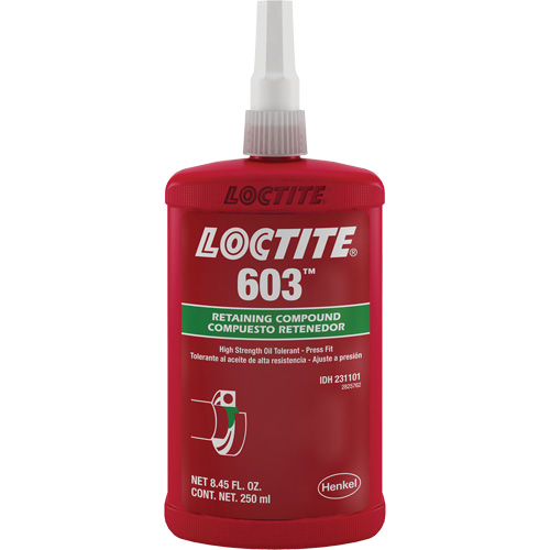 Compos&eacute; de retenue Loctite 603, 250 ml, Bouteille, Vert Infinity Industrial Services Inc.