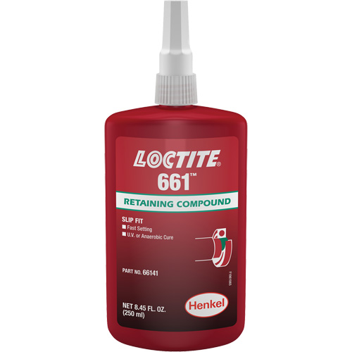 Compos&eacute; de retenue Loctite 661, 250 ml, Bouteille, Jaune Infinity Industrial Services Inc.