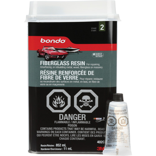 R&eacute;sine de fibre de verre Bondo, Deux composants, 852 ml, Bouteille, Blanc cass&eacute; Infinity Industrial Services Inc.