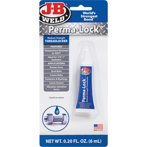 Perma-Lock Threadlocker, Blue, Medium, 6 ml, Tube Infinity Industrial Services Inc.