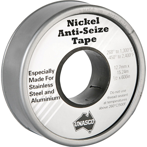 Nickel Anti-Seize Tape, 590" L x 1/2" W, Silver Infinity Industrial Services Inc.
