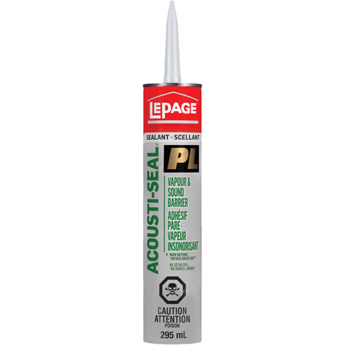 PL&reg; Vapour Barrier & Sound Reduction Adhesive, 825 ml, Tube, Black Infinity Industrial Services Inc.