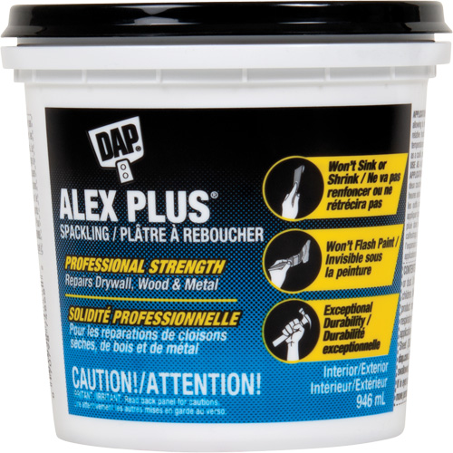 Pl&acirc;tre &agrave; reboucher Alex Plus, 946 ml, Contenant en plastique Infinity Industrial Services Inc.