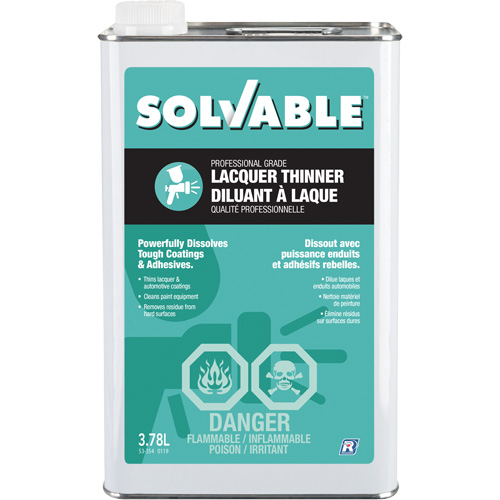 Professional Grade Lacquer Thinner, Rectangular Can, 3.78 L Infinity Industrial Services Inc.