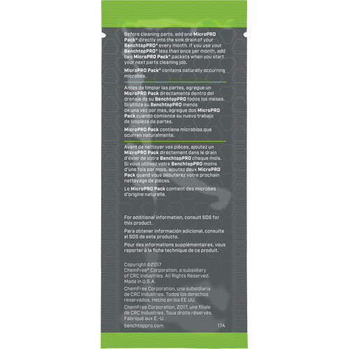 Agent nettoyant antimicrobien MicroPro Pack, 0,5 oz, Pochette Infinity Industrial Services Inc.