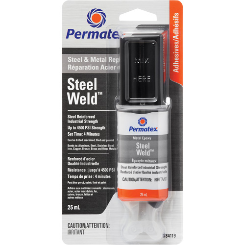 Colle &eacute;poxyde Steel Weld, 25 ml, Seringue, Deux composants, Gris Infinity Industrial Services Inc.