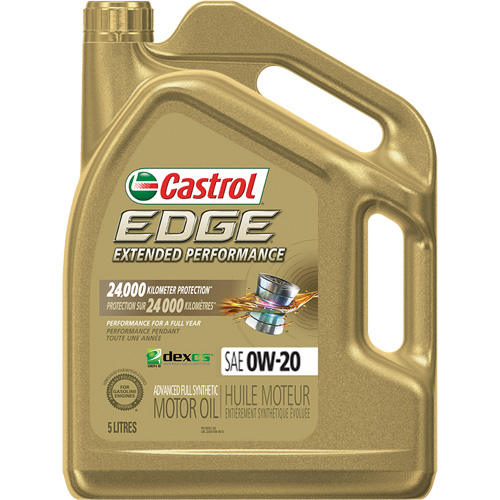 Edge&reg; Extended Performance 0W-20 Motor Oil, 5 L, Jug Infinity Industrial Services Inc.