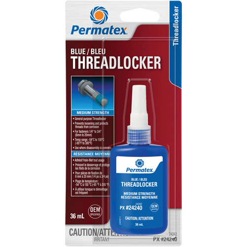 Threadlocker, Blue, Medium, 36 ml, Bottle Infinity Industrial Services Inc.