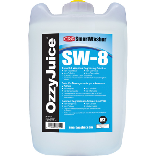 SmartWasher&reg; Ozzyjuice&reg; SW-8 Aircraft & Weapons Degreasing Solution, Jug Infinity Industrial Services Inc.