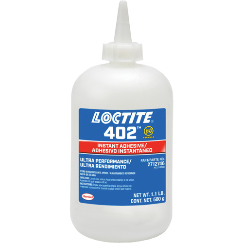 402 Instant Adhesive, Clear, Bottle, 500 g Infinity Industrial Services Inc.