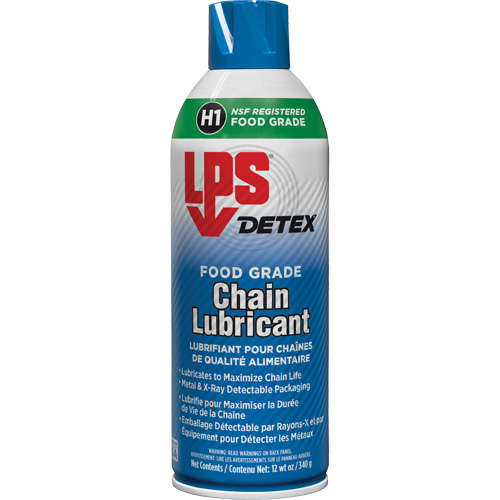 Lubrifiant pour chaîne de qualit&eacute; alimentaire Detex, 12 oz/340 g/430 ml, Canette a&eacute;rosol Infinity Industrial Services Inc.