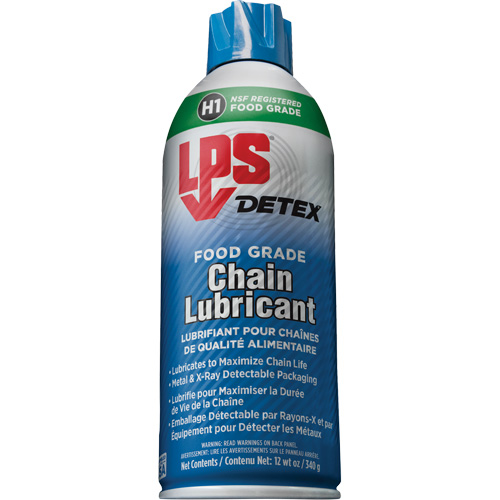 Lubrifiant pour chaîne de qualit&eacute; alimentaire Detex, 12 oz/340 g/430 ml, Canette a&eacute;rosol Infinity Industrial Services Inc.