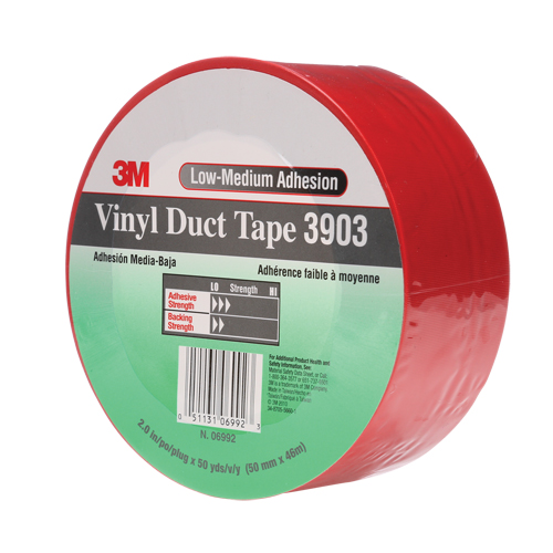 3903 Vinyl Duct Tape, 48 mm (2") W x 46 m (151') L, 6.5 mils, Red Infinity Industrial Services Inc.