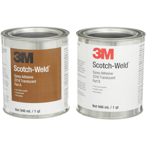 Scotch-Weld Adhesive, 32 fl. oz., Kit, Two-Part, Translucent Infinity Industrial Services Inc.