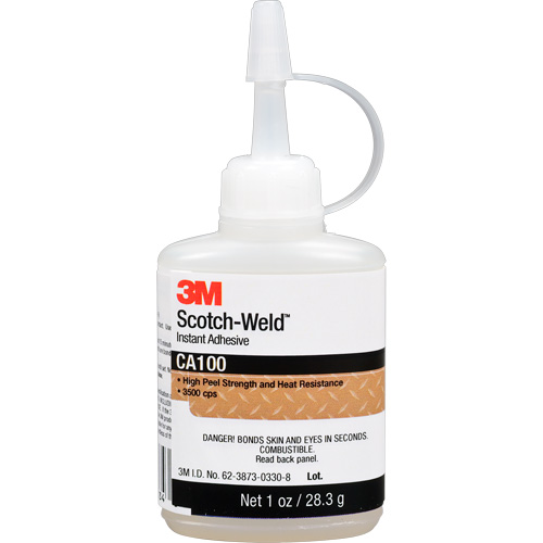Scotch-Weld Instant Adhesive CA100, Off-White, Bottle, 1 oz. Infinity Industrial Services Inc.