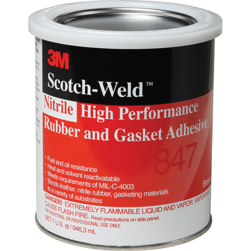 Scotch-Weld High-Performance Rubber & Gasket Adhesive, Gallon, Brown Infinity Industrial Services Inc.