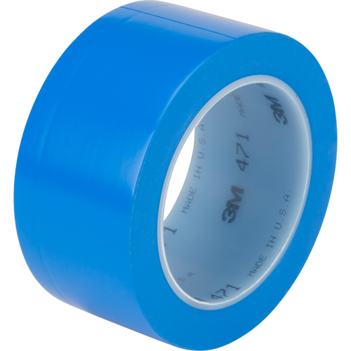 471 Vinyl Tape, 50.8 mm (2") W x 32.9 m (108') L, 5.3 mils, Blue Infinity Industrial Services Inc.
