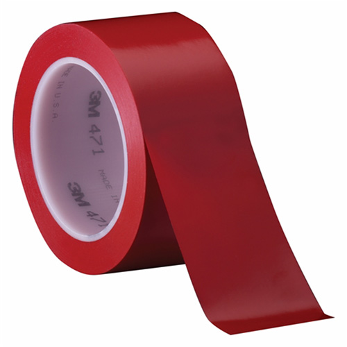 471 Vinyl Tape, 6 mm (1/4") W x 32.9 m (108') L, 5.2 mils, Red Infinity Industrial Services Inc.