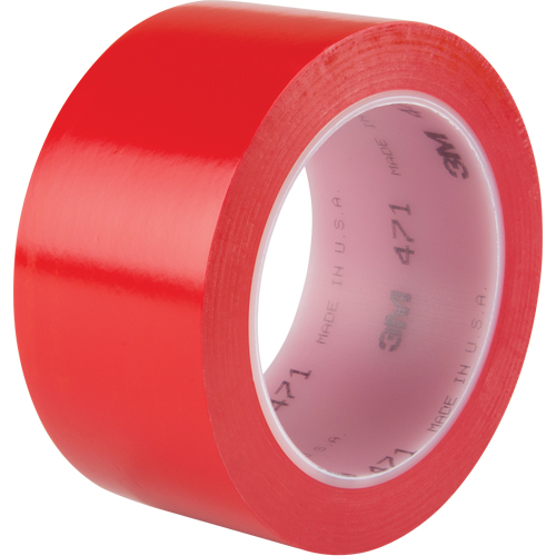 471 Vinyl Tape, 50.8 mm (2") W x 32.9 m (108') L, 5.3 mils, Red Infinity Industrial Services Inc.