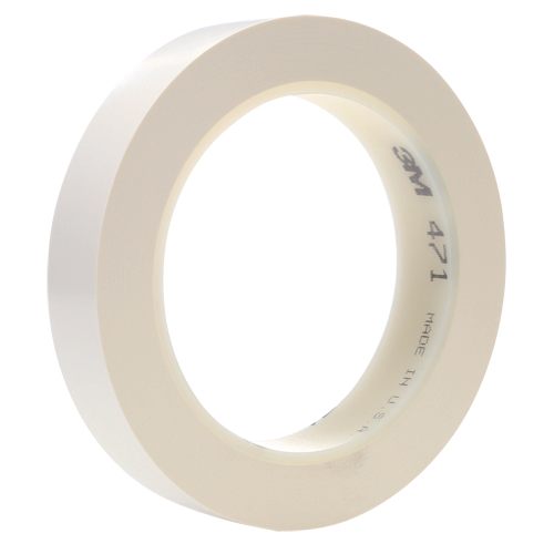 471 Vinyl Tape, 19 mm (3/4") W x 32.9 m (108') L, 5.3 mils, White Infinity Industrial Services Inc.