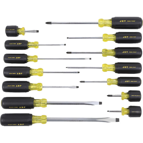JKS-14S Cushion Grip Screwdriver Set, 14 Pcs. Infinity Industrial Services Inc.