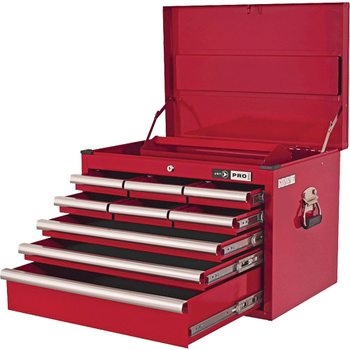 PMC2709 Pro Series Mechanic's Chest, 26" W, 9 Drawers, Red Infinity Industrial Services Inc.