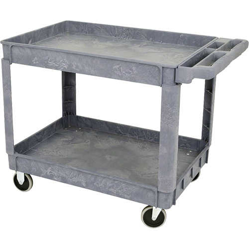 JPTC-3624 Chariot d'atelier robuste en polypropyl&egrave;ne, 2 niveaux, 46" la x 25-1/2" p x 33-1/4" h, 500 lb Cap Infinity Industrial Services Inc.