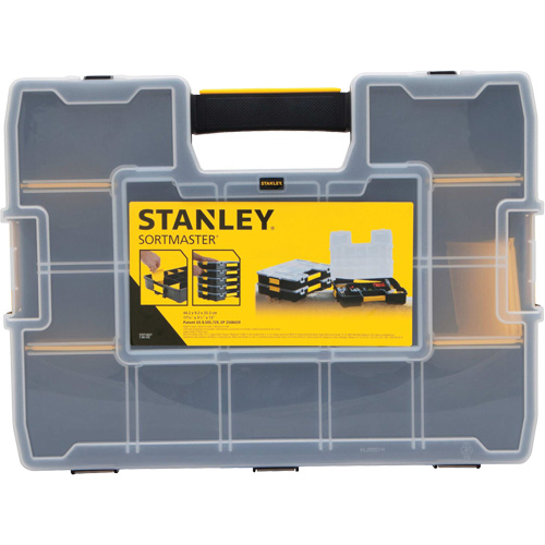 Organisateur empilable pour petites pi&egrave;ces SortMaster, 17-3/8" la x 13" p x 3-1/2" h, Noir Infinity Industrial Services Inc.