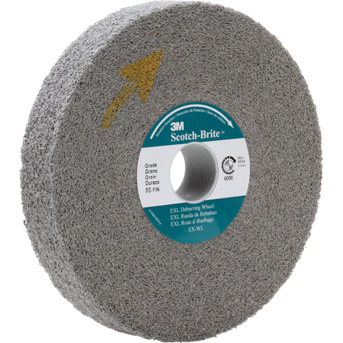 Meule d'&eacute;barbage EXL Scotch-Brite, 8" x 1", Arbre de 3" Infinity Industrial Services Inc.