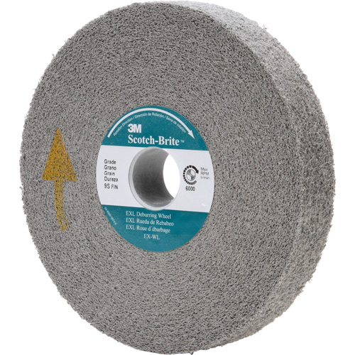 Meule d'&eacute;barbage EXL Scotch-Brite, 6" x 1/2", Arbre de 1" Infinity Industrial Services Inc.