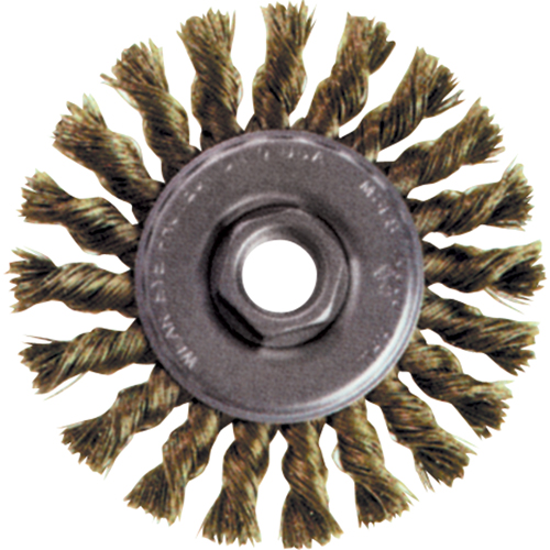 High Speed Small Grinder Knot Wire Wheel Brush, 5" Dia., 0.02" Fill, 5/8"-11 Arbor, Steel Infinity Industrial Services Inc.