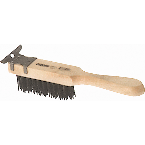 Brosses de grattage &agrave; grattoir, manche droit, Acier, 4 x 11 rangs de fils, Longueur 11-3/8" Infinity Industrial Services Inc.