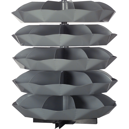 Rotabin&reg; Storage Units, 625 lbs. Capacity per Level, 5 Level, 56" H x 44" Dia. Infinity Industrial Services Inc.