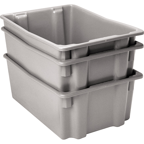 Contenants Stack-N-Nest Polylewton, 10,5" x 26,1" x 18,7", Gris Infinity Industrial Services Inc.
