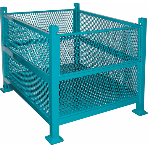 Conteneurs en m&eacute;tal grillag&eacute;, 2 panneaux repliables, Capacit&eacute; 3000 lb, 34,5" la x 40,5" p x 32,25" h Infinity Industrial Services Inc.