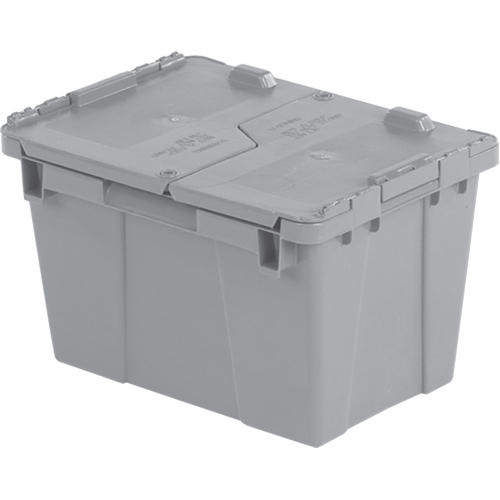 Contenants de distribution Flipak en plastique poly&eacute;thyl&egrave;ne (PE), 15,2" x 10,9" x 9,7", Gris Infinity Industrial Services Inc.