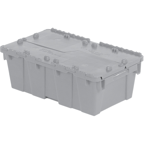 Flipak&reg; Polyethylene Plastic (PE) Distribution Containers, 19.7" x 11.8" x 7.3", Grey Infinity Industrial Services Inc.