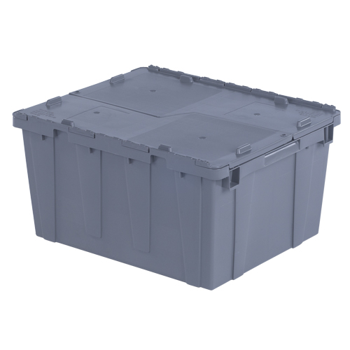 Contenants de distribution Flipak en plastique poly&eacute;thyl&egrave;ne (PE), 23,9" x 19,6" x 12,6", Gris Infinity Industrial Services Inc.