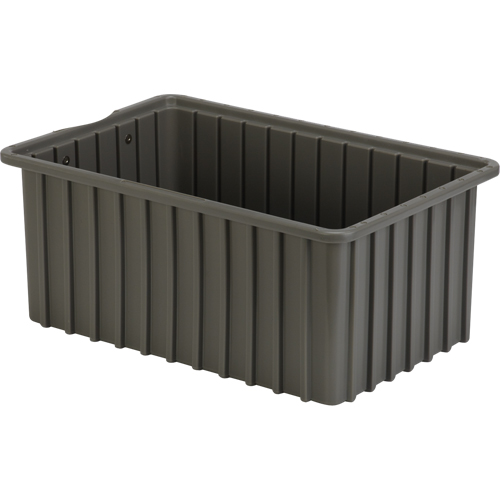 Divider Box&reg; Containers, Polyethylene, 16.5" W x 10.9" D x 7" H, Grey Infinity Industrial Services Inc.