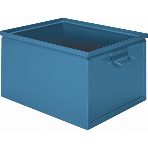 Boîte empilable en acier, 7,5" la x 13" p x 6" h, Bleu Infinity Industrial Services Inc.
