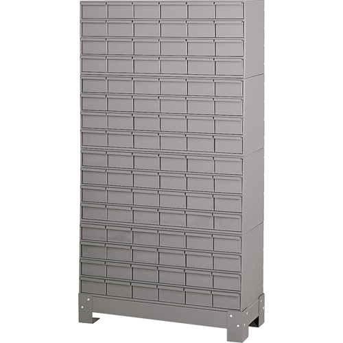 Industrial Drawer Cabinet With Base, 96 Drawers, 34-1/8" W x 12-1/4" D x 62-1/2" H, Grey Infinity Industrial Services Inc.